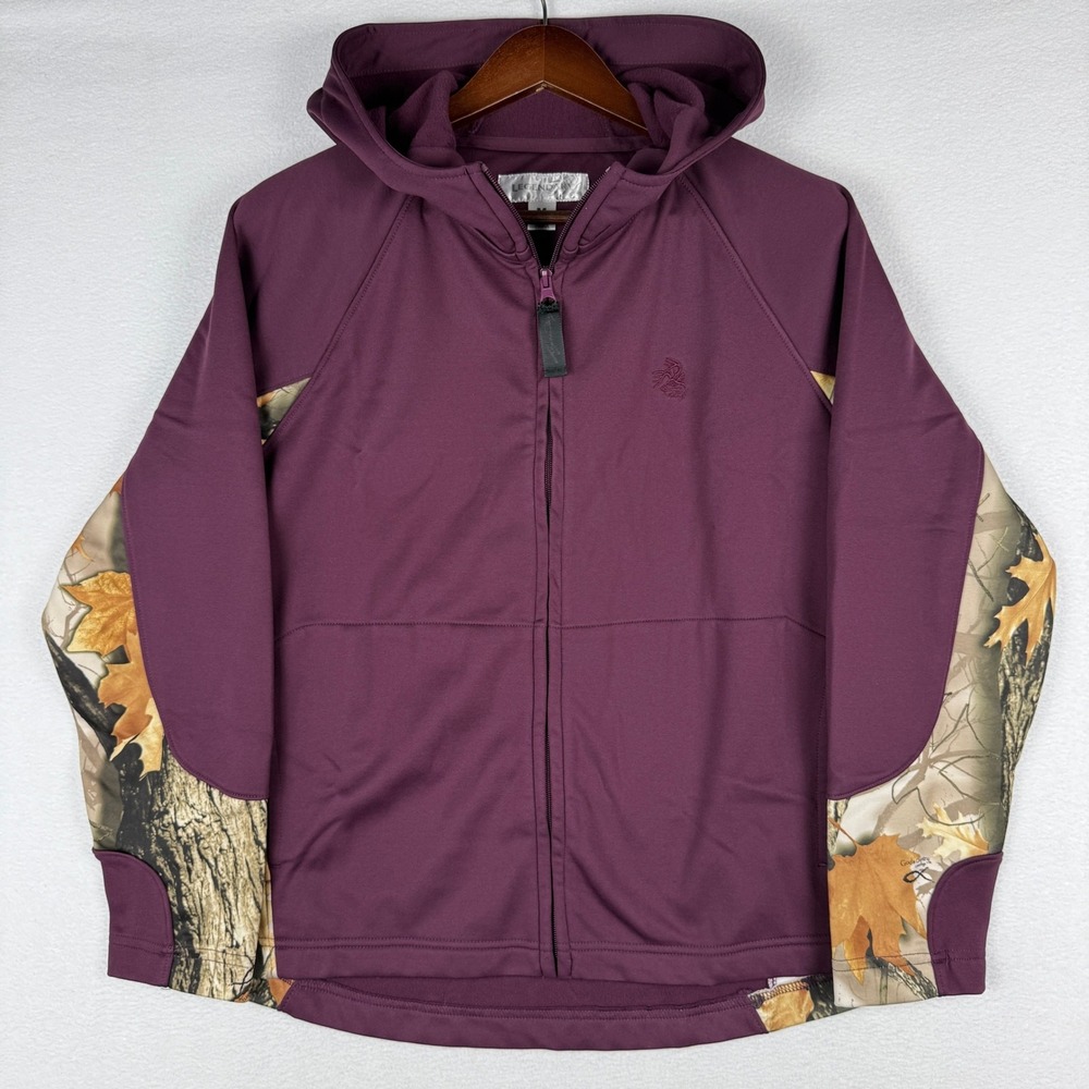 Legendary Whitetails Hoodie Womens M Zip Up Purple Camo God's Country Softshell
